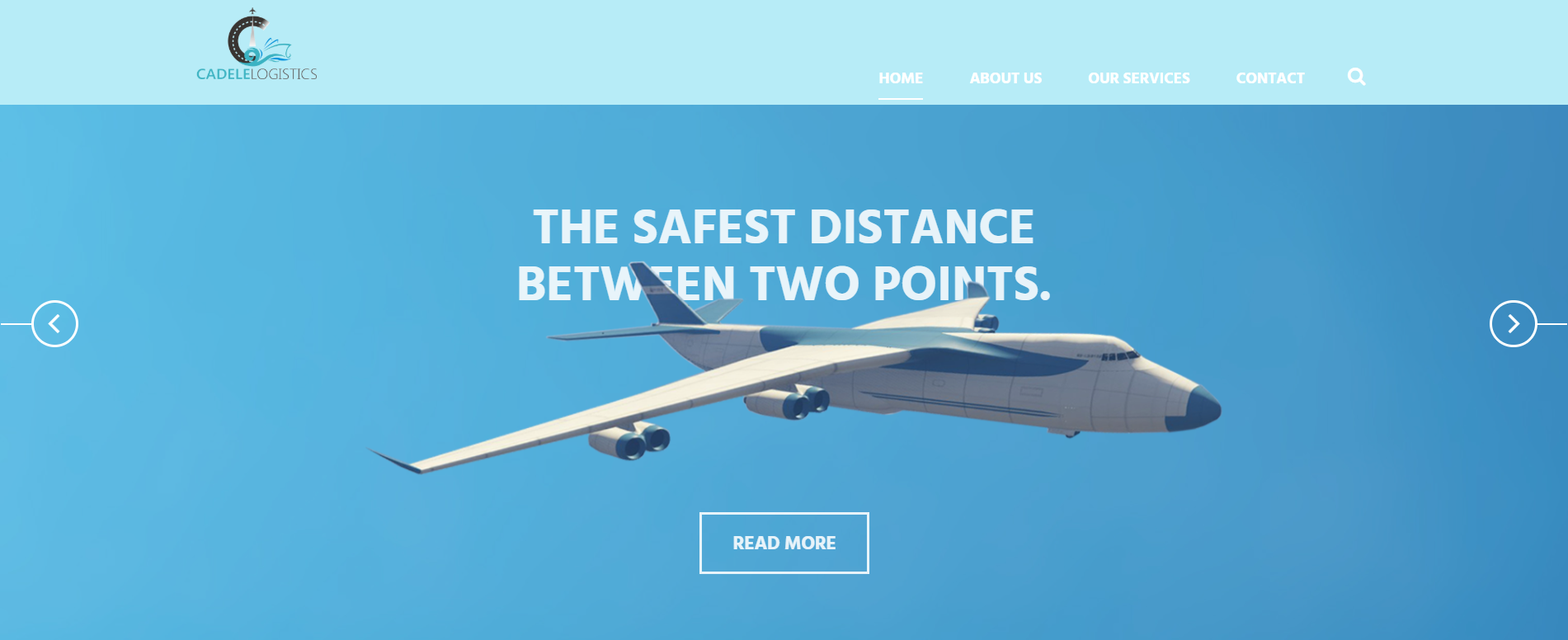 Cadele Logistics website screenshot