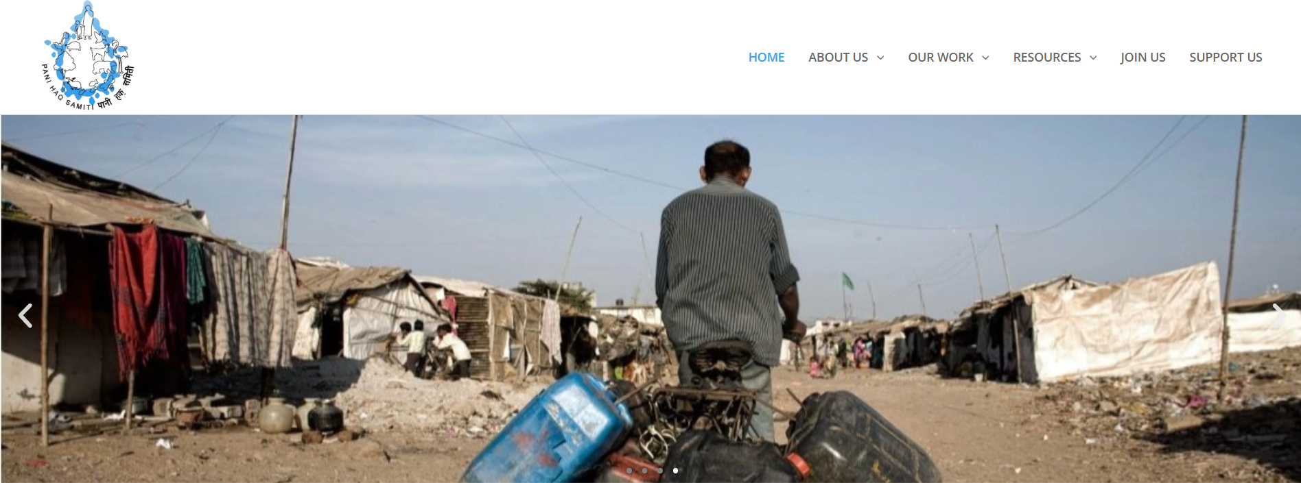 Homepage screenshot of panihaqsamiti.org